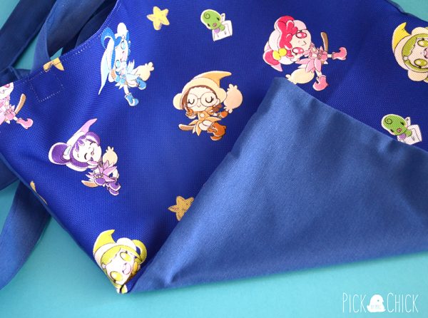 Totebag artesanal hecha a mano con estampado de Magical Doremi brujas de noche manga