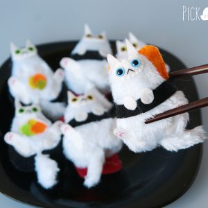 peluche gato sushi