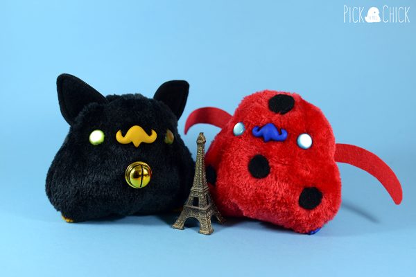 Peluche kawaii miraculous ladybug chatnoir pollito Chiripio version