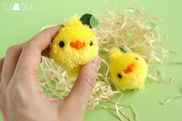 Peluche miniatura kawaii hecho a mano de Pollito Limón