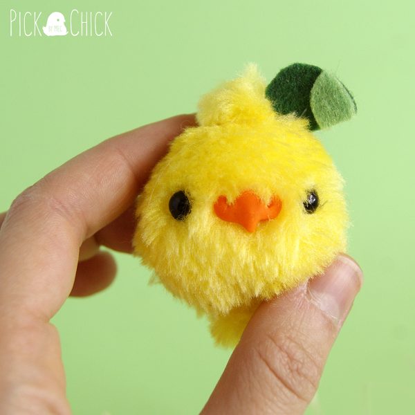 Peluche miniatura kawaii hecho a mano de Pollito Limón