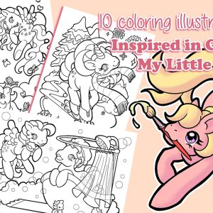 Ilustraciones para colorear My Little Pony retro