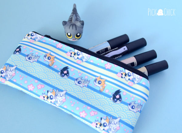 estuche gatos kawaii japonés