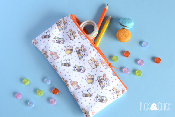 estuche hamtaro hamster kawaii