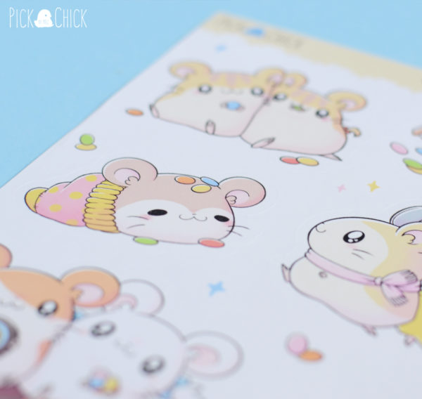 pegatinas hamtaro hamster kawaii