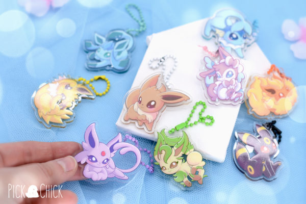 eeveelution llavero acrílico kawaii