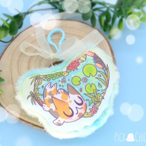 kawaii keychain cat fish