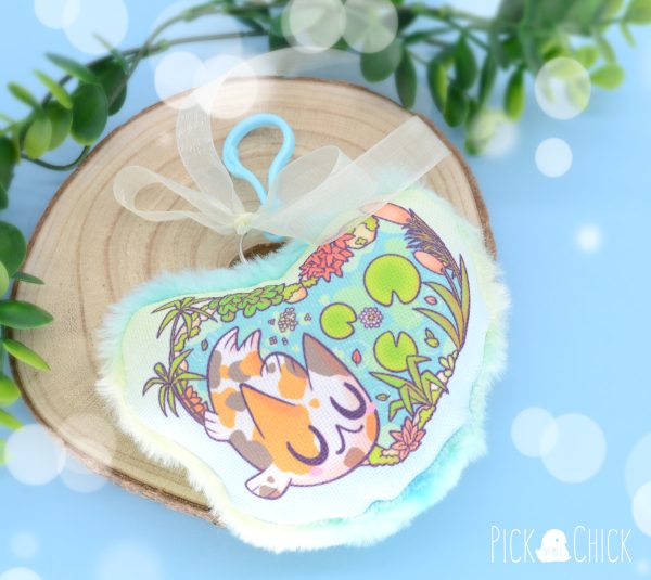 kawaii keychain cat fish