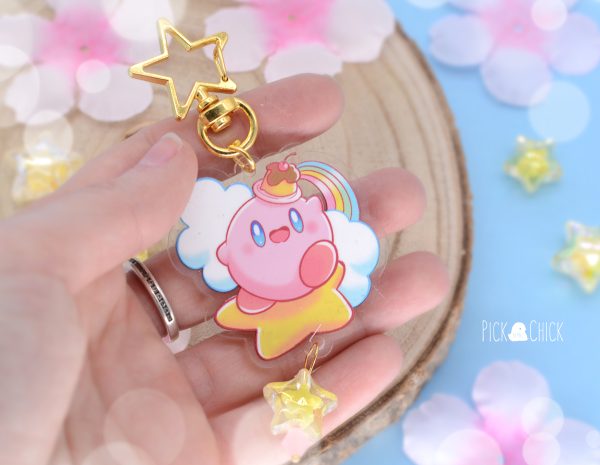 kirby acrylic keychain kawaii