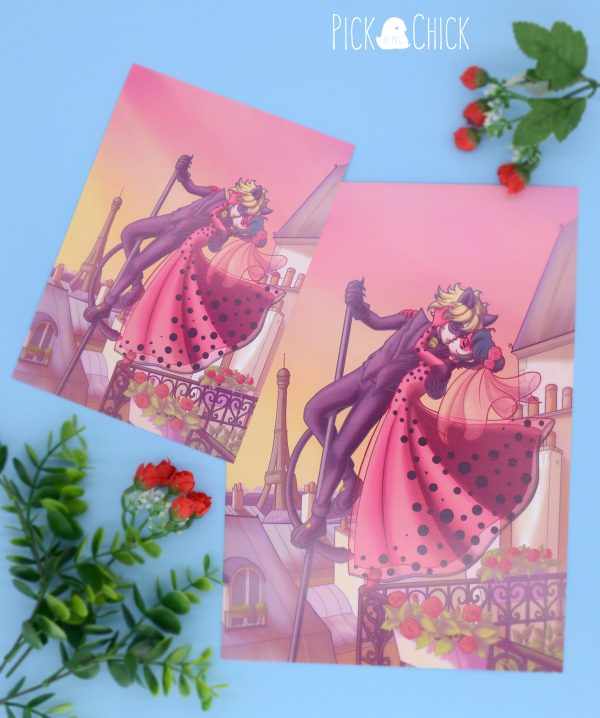 LADYBUG Y CHAT NOIR, lámina decorativa inspirada en Miraculous Ladybug - Imagen 3