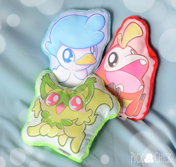 paldea starters pokemon kawaii pillow