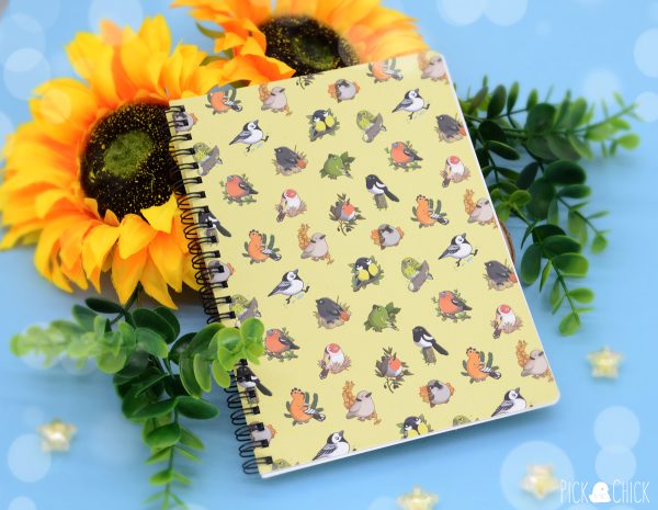 kawaii chonky birds notebook