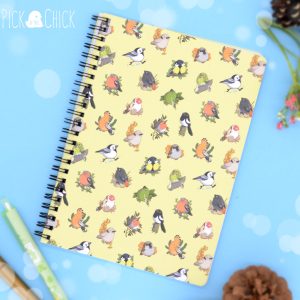 libreta pájaros kawaii