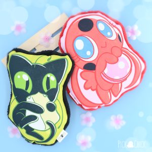 cojín tikki plagg miraculous ladybug kwami