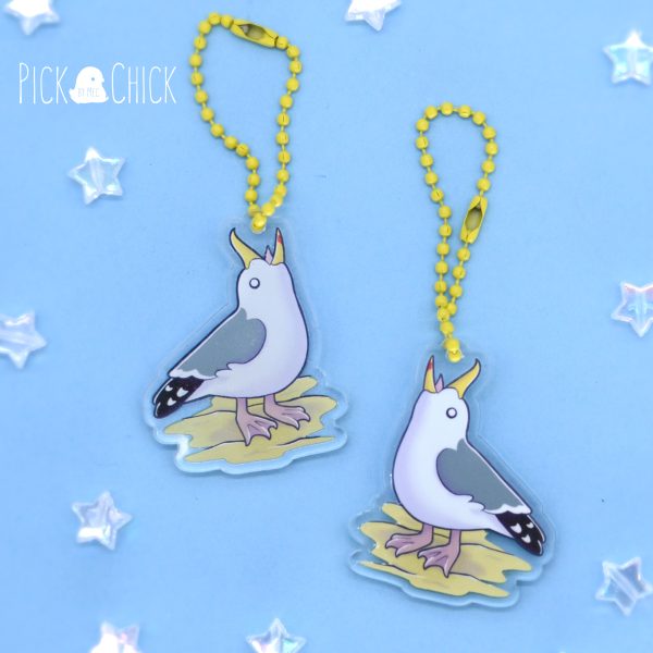 kawaii seagull keychain